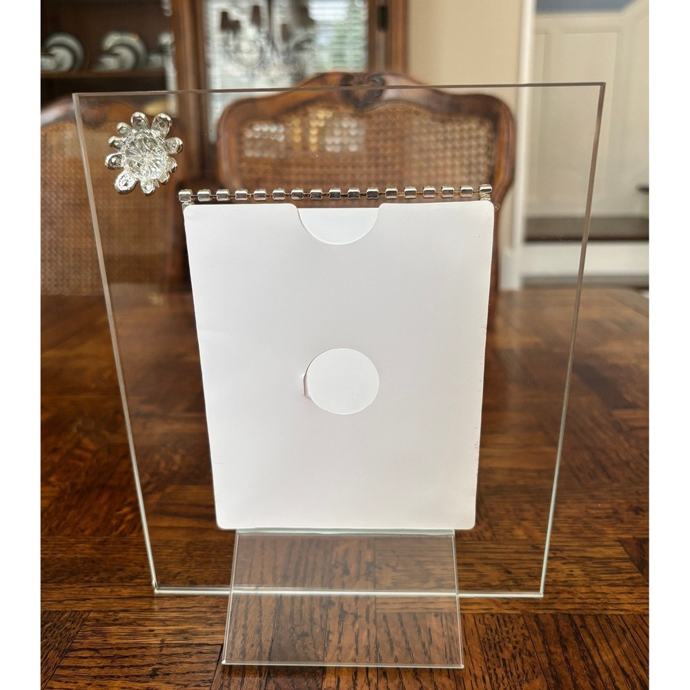 Swarovski Crystal Flower Glass PhotoFrame 4x6 Keepsake Gift Special Occasion NEW - Picture 6 of 12